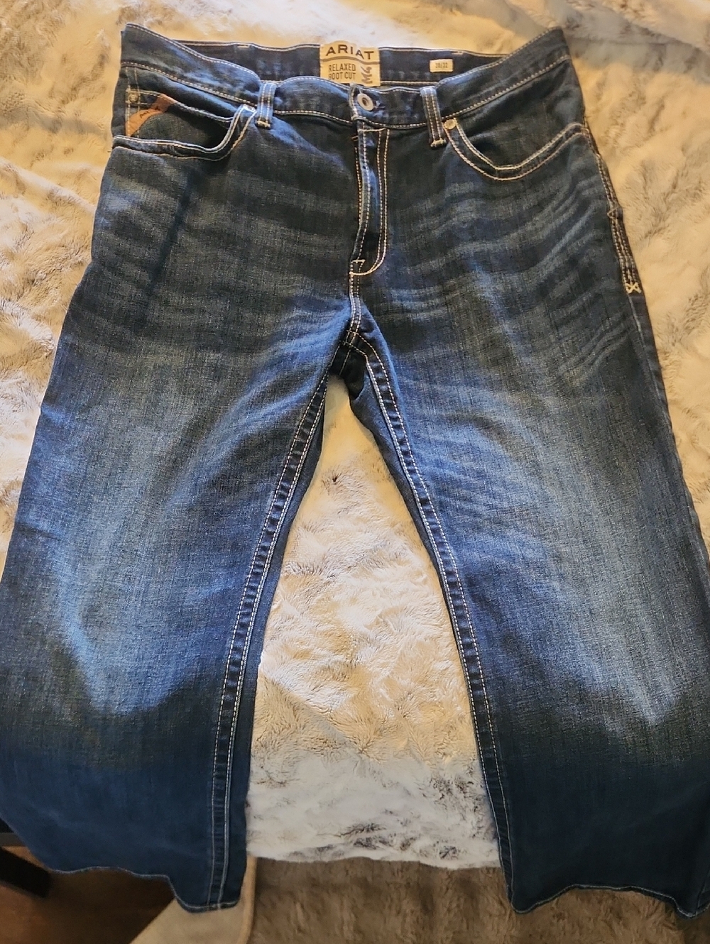 Ariat Men's Dark Blue Relaxed Fit Jeans